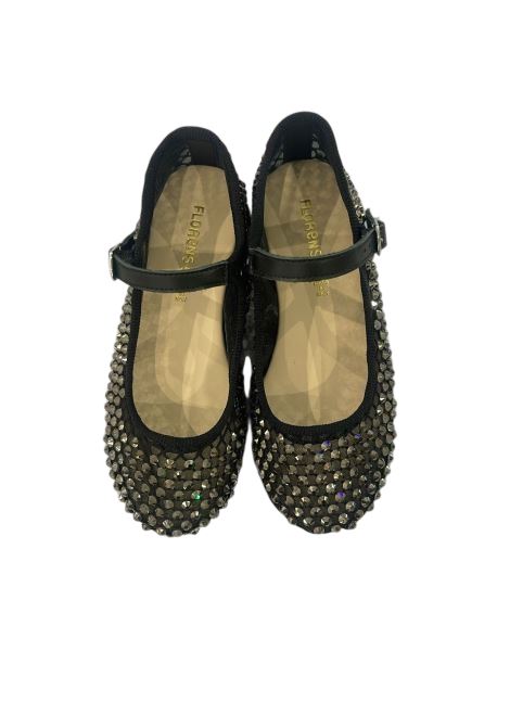 Ballerine con strass FLORENS | F1131001 RETE NERO/JET EMATITE